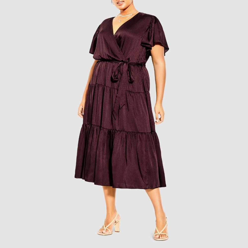 City Chic Sweetness Tiered Maxi Dress